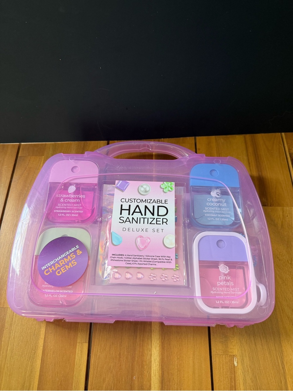 Customizable Hand Sanitizer Deluxe Set - Pink & Purple